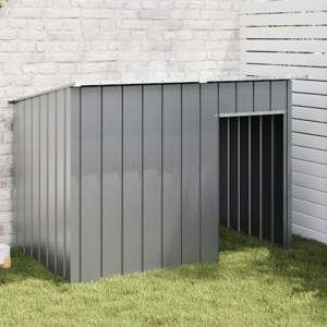[172572] Buda dla psa, z dachem, antracytowa, 153x91x110 cm, stal
