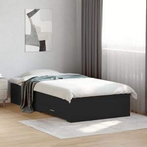 [3280441] Rama łóżka z szufladami, czarna, 75x190 cm
