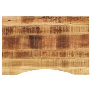 [370185] Blat biurka, z wycięciem, 90x60x2,5 cm, surowe drewno mango