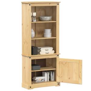 [4002782] Kredens Corona, 74x38x170 cm, lite drewno sosnowe