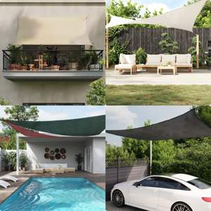 [311349] Żagiel przeciwsłoneczny, 160 g/m², terakotowy, 3x5 m, HDPE