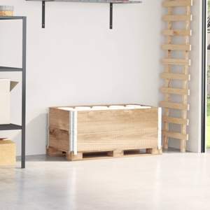 [4010282] Nadstawki paletowe, 2 szt., 100x50 cm, lite drewno sosnowe