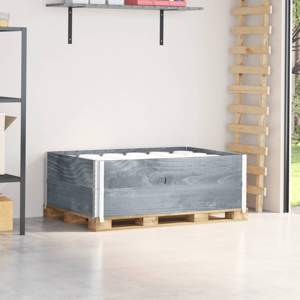 [4010277] Nadstawki paletowe, 2 szt., szare, 120x80 cm, drewno sosnowe