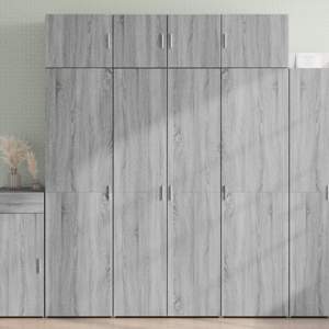 [3281439] Wysoka szafka, szary dąb sonoma, 80x42,5x185 cm