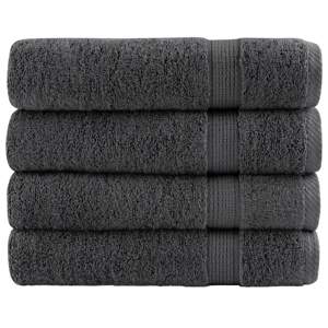 [137165] Ręczniki premium, SOLUND, 4 szt., antracytowe, 100x150 cm, 600 g/m²