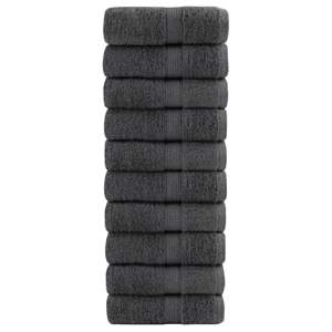 [137150] Ręczniki toaletowe Premium, SOLUND 10 szt. Antracyt 30x30cm 600 g/m²