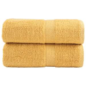 [137275] Ręczniki toaletowe Premium, SOLUND 2 szt., złote, 30x30 cm, 600 g/m²