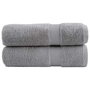 [137305] Ręczniki premium, SOLUND, 2 szt., szare, 50x100 cm, 600 g/m²