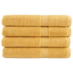 [137294] Ręczniki premium, SOLUND, 4 szt., złote, 100x200 cm, 600 g/m²