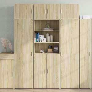 [3281317] Szafka, dąb sonoma, 70x42,5x225 cm, materiał drewnopochodny