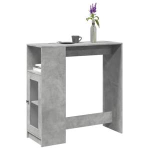 [854367] Stolik barowy z przegrodami, szarość betonu, 101x40x103,5 cm