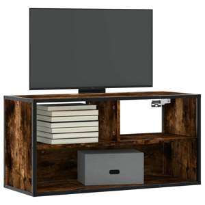 [848926] Szafka pod telewizor, przydymiony dąb, 80x31x39,5 cm