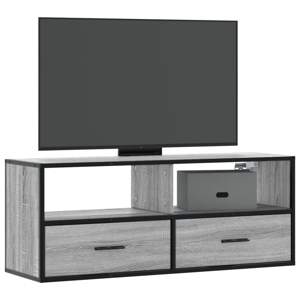 [848932] Szafka pod telewizor, szary dąb sonoma, 100x31x39,5 cm
