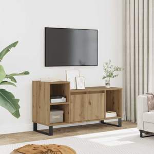[857457] Szafka pod telewizor, dąb artisan, 100x35x55 cm