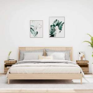 [857661] Szafki nocne z LED, 2 szt., dąb artisan, 40x39x48,5 cm