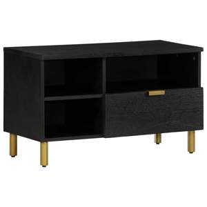 [4017665] Szafka pod telewizor, czarna, 80x33x46 cm