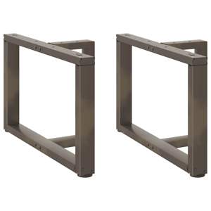 [4013035] Nogi do stolika kawowego w kształcie litery T 2 szt. Czarne 60x25x(42-43) cm Stal