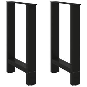 [4013304] Nogi do stołu jadalnego czarne 2 szt. 60x(72-73) cm stal