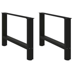 [4013288] Nogi do stolika kawowego czarne 2 szt. 70x(42-43) cm stal