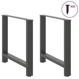 [4013310] Nogi do stołu jadalnego Antracyt 2 szt. 70x(72-73) cm Stal