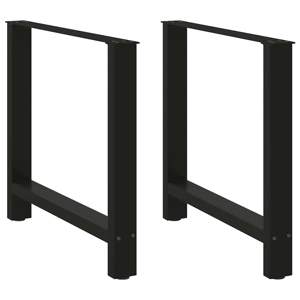 [4013312] Nogi do stołu jadalnego czarne 2 szt. 80x(72-73) cm stal