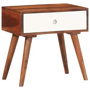 [4102371] Stolik pomocniczy, 45x30x45 cm, lite drewno akacjowe