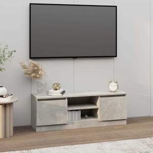 [823354] Szafka pod TV, z drzwiczkami, szarość betonu, 102x30x36 cm