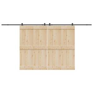 [3295784] System do montażu drzwi przesuwnych, 305 cm, stal, czarny