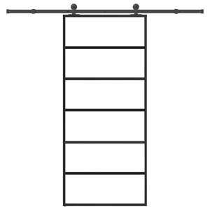 [3332831] Drzwi przesuwne z osprzętem, 90x205 cm, szkło ESG i aluminium