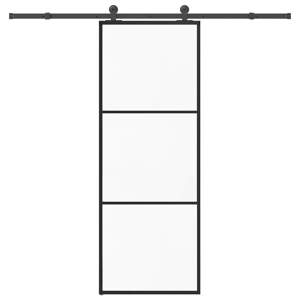 [3332806] Drzwi przesuwne z osprzętem, szkło ESG i aluminium, 76x205 cm