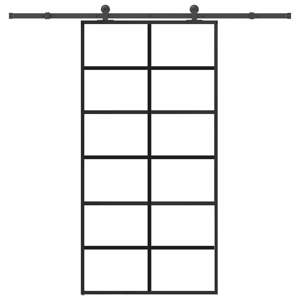 [3332844] Drzwi przesuwne z osprzętem, 102x205 cm, szkło ESG i aluminium