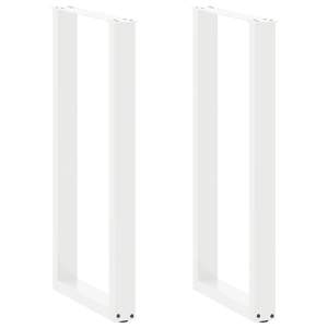 [4013229] Nogi do stołu barowego w kształcie litery U 2 szt. Białe 40x(100-101) cm Stal