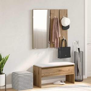 [857020] Zestaw mebli do przedpokoju dąb artisan materiał drewnopochodny