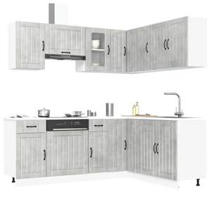 [3314955] Zestaw szafek kuchennych, Lucca, 11-częściowy, szarość betonu