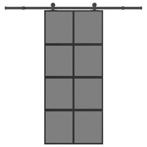 [3333023] Drzwi przesuwne z osprzętem, 90x205 cm, szkło i aluminium