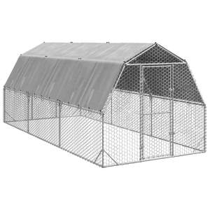 [3328522] Kurnik z dachem 2,5x6x2,25 m Stal ocynkowana