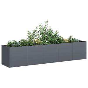[860684] Doniczka Antracyt 200x40x40 cm Stal walcowana na zimno