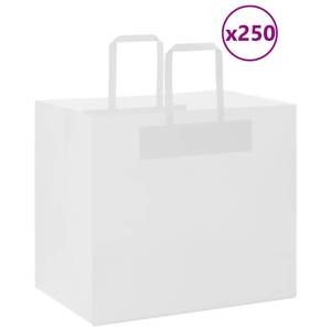 [4101848] Torby papierowe 250 szt. z uchwytami białe 32x22x28 cm