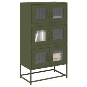 [853354] Komoda Oliwkowo-zielona 68x39x123 cm Stal