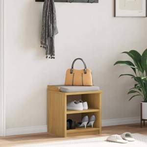 [4010443] Ławka do przedpokoju "SANDNES" 45x40x50 cm lite drewno sosnowe