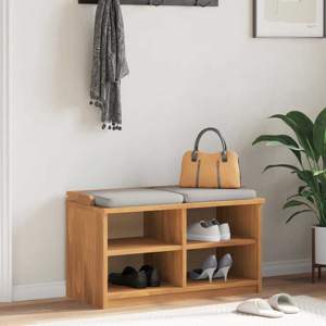 [4010457] Ławka do przedpokoju "SANDNES" 87x40x50 cm lite drewno sosnowe