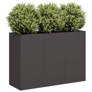 [860717] Doniczka Czarna 120x40x80 cm Stal walcowana na zimno
