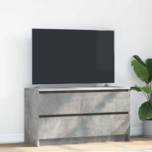 [861808] Szafka RTV Beton Szary 100x35x54 cm Drewno klejone