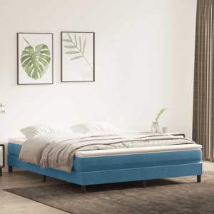 [3315889] Łóżko typu Box Spring bez materaca Ciemnoniebieskie 180x220 cm