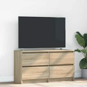 [861798] Szafka RTV Sonoma Oak 100x35x54 cm Drewno klejone