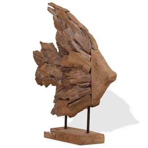 [244565] Rzeźba Ryba Teak 40x12x57 cm