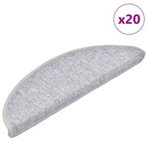 [3365784] Maty na schody 20 szt. 56x17x3 cm Jasnoszare półokrągłe