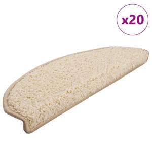 [3365849] Maty na schody 20 szt. 65x21x4 cm Kremowe półokrągłe duże