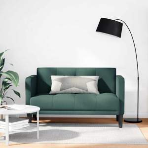 [4100563] Sofa dwuosobowa Ciemnozielona 111 cm Tkanina