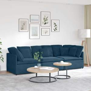 [3321278] Sofa modułowa z poduszkami Velvet Blue